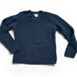 Orvis navy Blue Crewneck cotton crew Sweater size medium